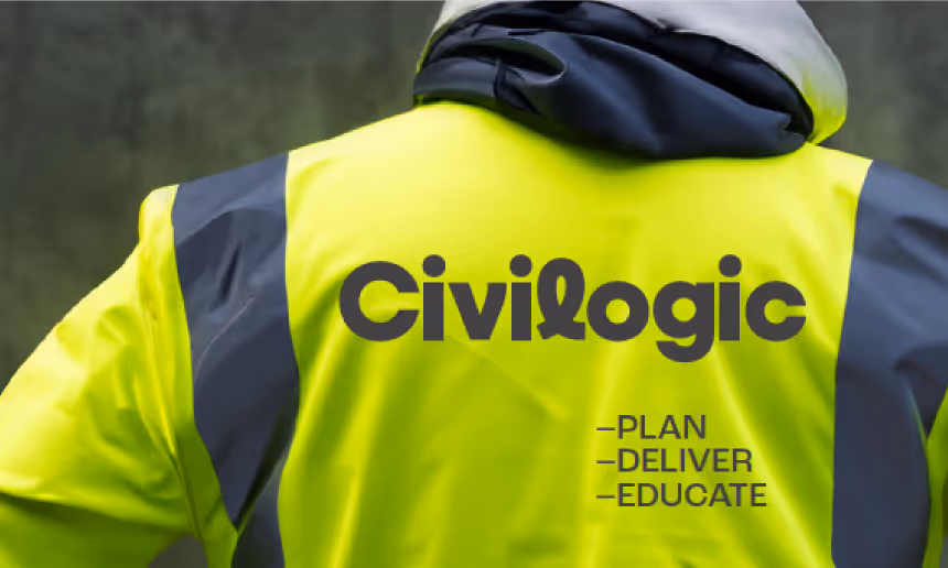 Civilogic branding on jacket